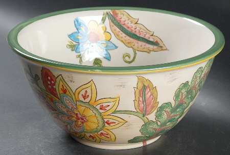 Vanilla Chintz 9" Salad Serving Bowl