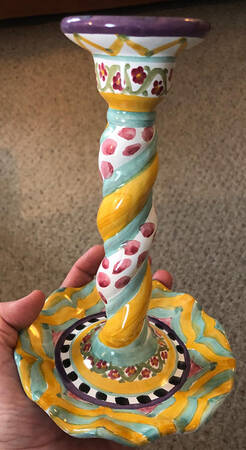 Hitchcock Field 8" Tall Candlestick