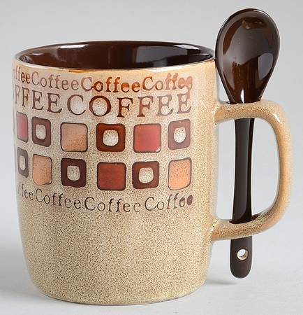 Cafe Americano Mug & Spoon Set