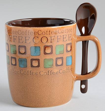 Cafe Americano Mug & Spoon Set