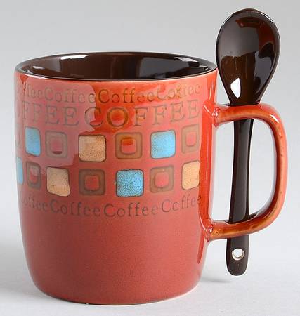 Cafe Americano Mug & Spoon Set by Mr. Coffee