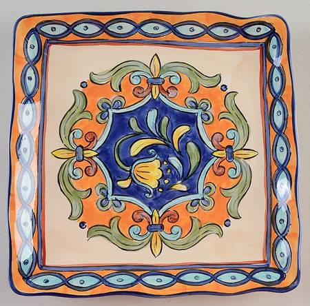 Tuscan Jewel Square Dinner Plate