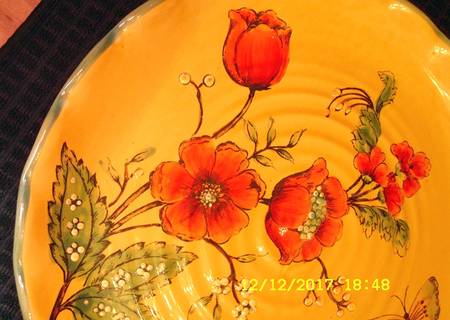 Poppy Gold Dinner Plate
