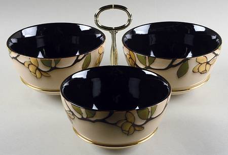 Emory 7" x 12" 3-Part Relish & Metal Stand (CERC) HC