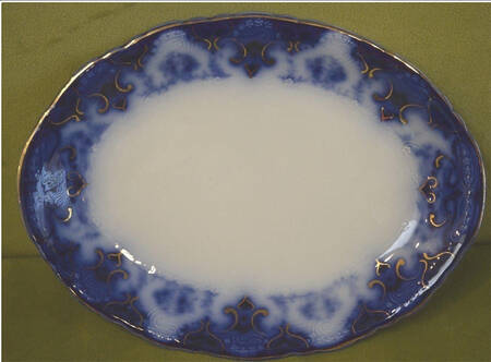 Regent (Flow Blue) 15" Oval Serving Platter