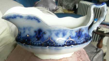 Regent (Flow Blue) Gravy Boat