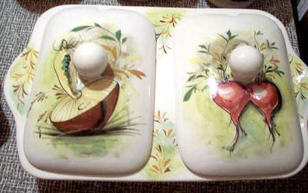 MCI23 Rectangular Covered Divided Vegetable & 2 Lids