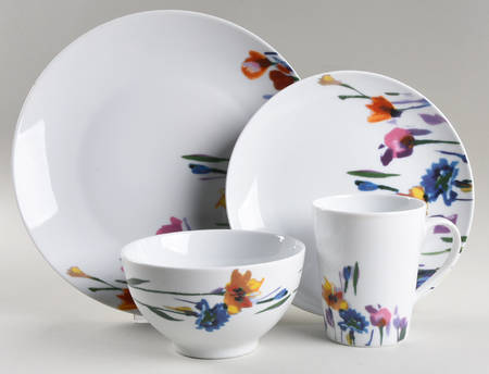 Watercolor Garden 4 Piece Place Setting
