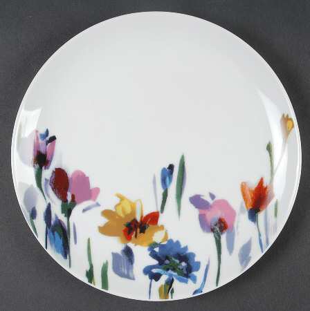 Watercolor Garden Salad Plate