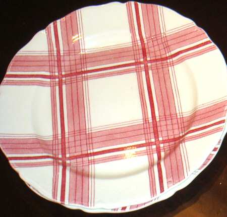 Plaid Red Salad Plate