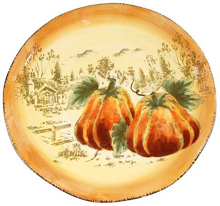 Pumpkin Fest (Yellow Body) 13" Chop Plate (Round Platter)