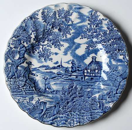 Hunter Blue (Platinum Trim) Bread & Butter Plate