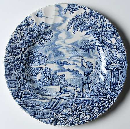 Hunter Blue (Platinum Trim) Salad Plate