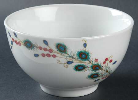 Peacock Feathers Soup/Cereal Bowl