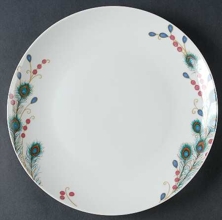 Peacock Feathers Dinner Plate