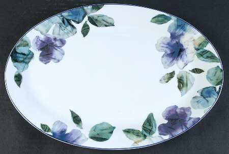Paradise Bloom 14" Oval Serving Platter