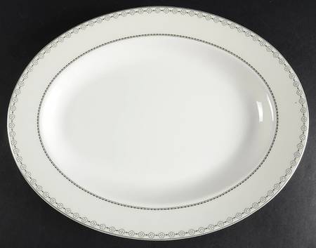 Floral Strand 14" Oval Serving Platter