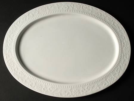 Countryside Scroll 14" Oval Serving Platter
