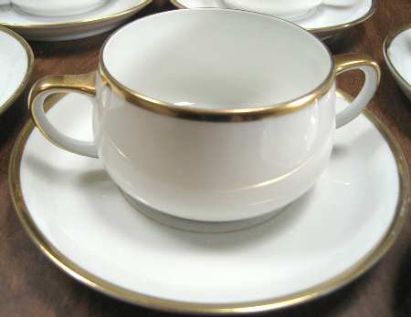 MUE156 Footed Bouillon Cup & Saucer