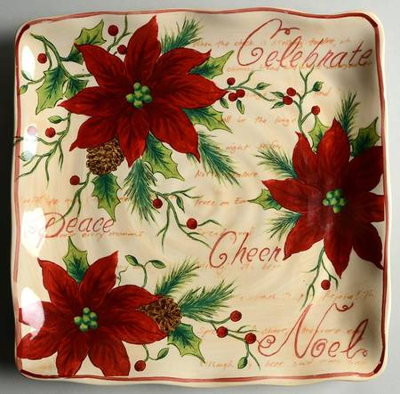 Noel Square Dinner Plate