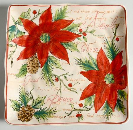 Noel Square Salad Plate