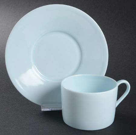 Skylands Blue Flat Cup & Saucer Set