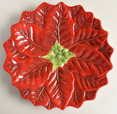 Honey Poinsettia Flower Shape Dinner Plate