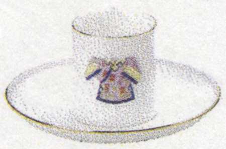 Chinese Costume Espresso Cup and Saucer Set