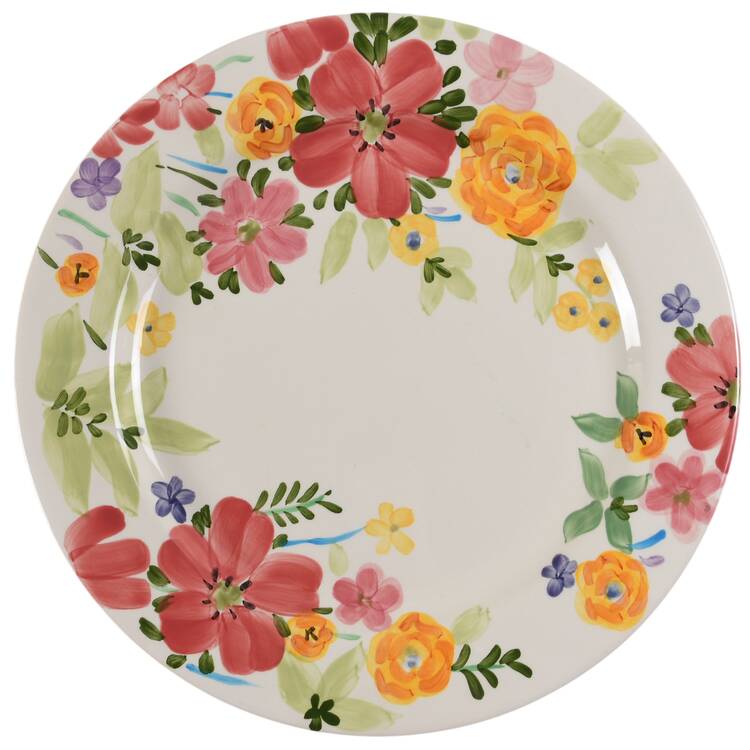 Group Floral Chop Plate (Round Platter)