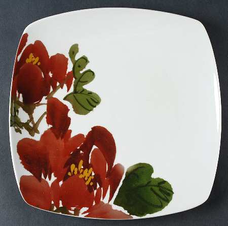 Geranium Square Dinner Plate