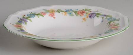 Antique Garden Large Rim Soup Bowl