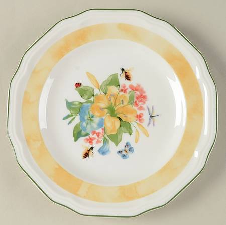 Antique Garden Tidbit Plate