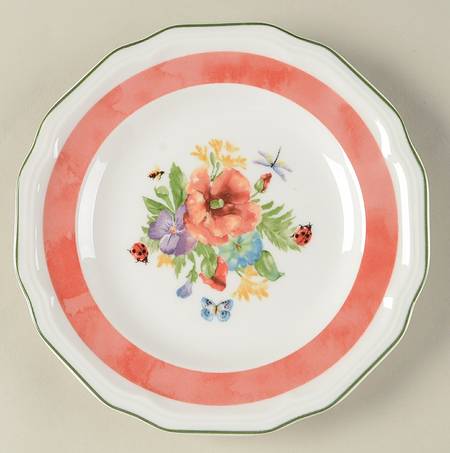 Antique Garden Tidbit Plate