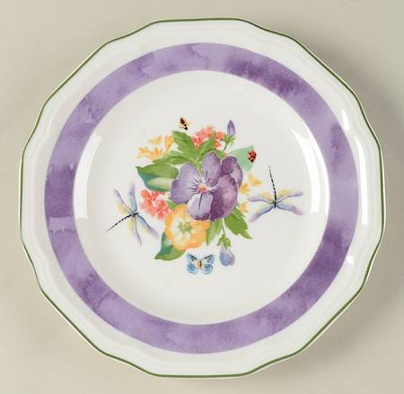 Antique Garden Tidbit Plate