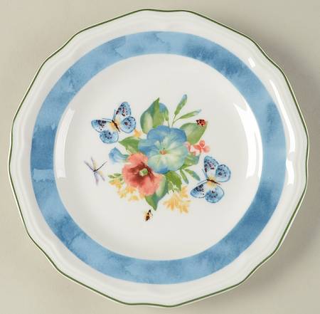 Antique Garden Tidbit Plate