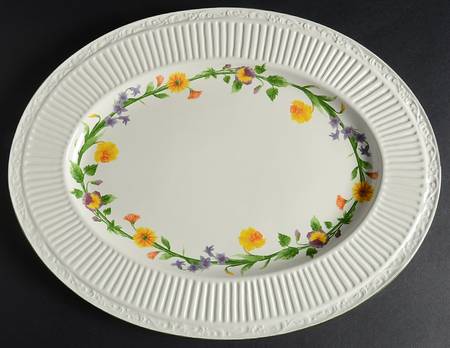 Italian Meadow 15" Oval Serving Platter