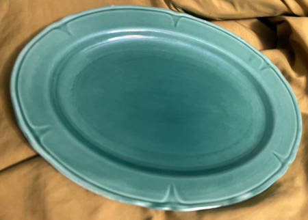 Petal Turquoise 11" Oval Serving Platter