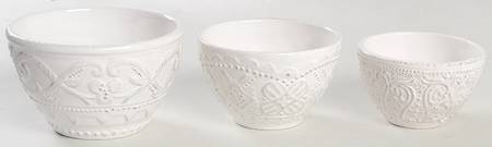 Blanc (3 Piece) Nesting Bowl Set (3" & two 4")