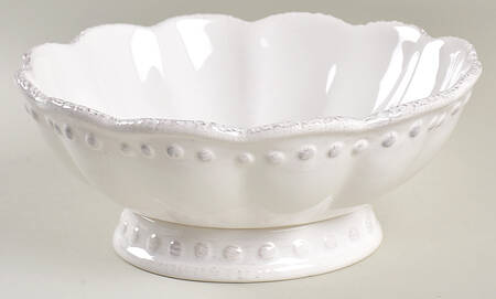 Blanc 8" Footed Bowl