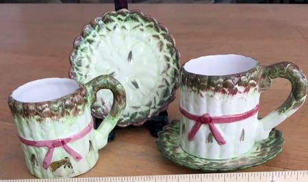 Asparagus Flat Demitasse Cup & Saucer Set