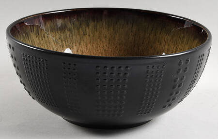 Linden (Daymon Mocha) 9" Round Vegetable Bowl