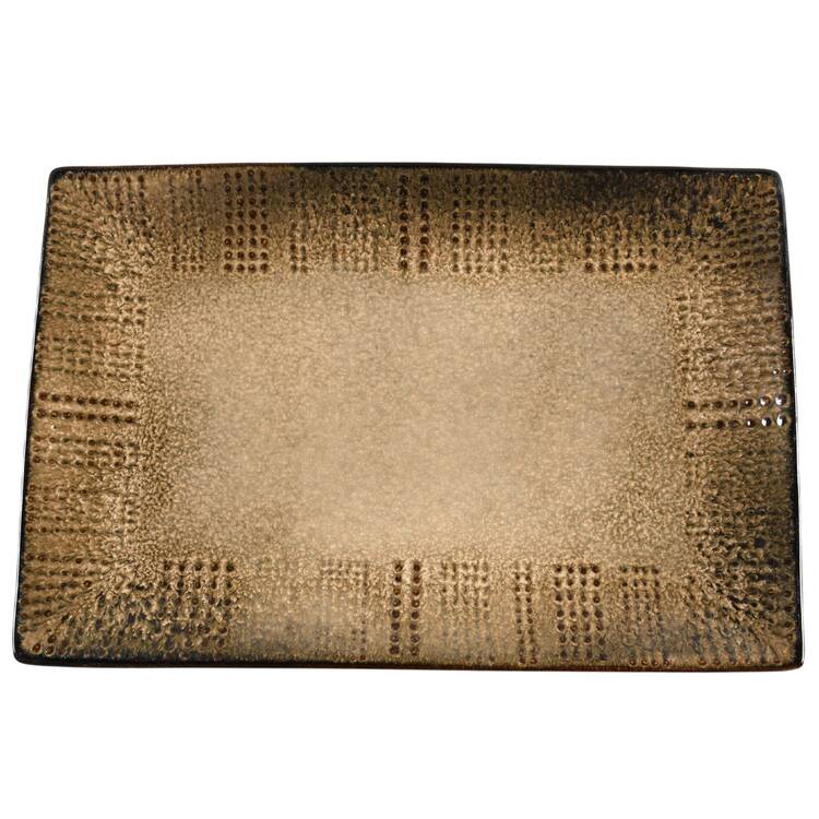 Linden (Daymon Mocha) 13" Rectangular Serving Platter