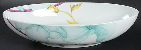 Aliza Teal 14" Oval Vegetable Bowl