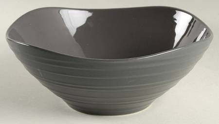 Swirl Square Graphite 9" Square Vegetable Bowl