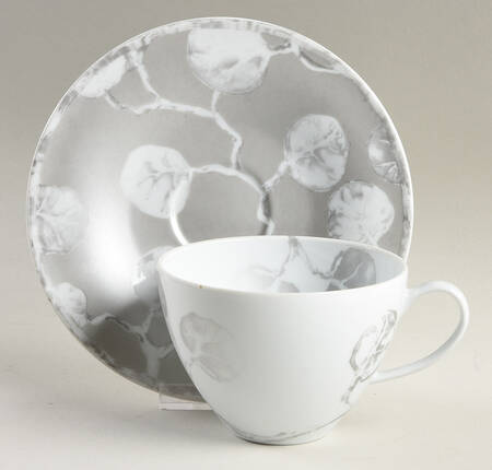Botanical Leaf Flat Cup & Saucer Set