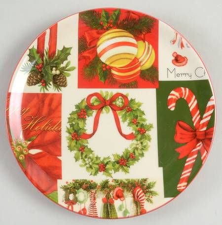 Holiday Vintage Paper Appetizer Plate