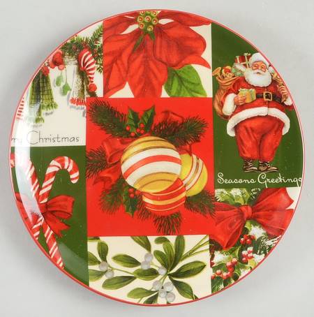 Holiday Vintage Paper Appetizer Plate
