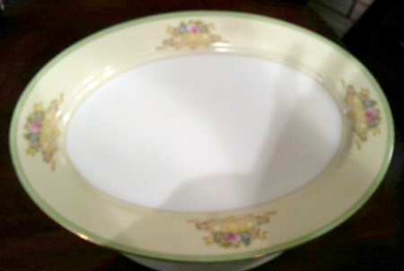 Green 14" Oval Serving Platter