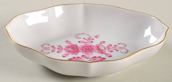 Indian Painting Pink 4" Scalloped Tray