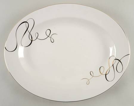 Love Story Gold (Round) 14" Oval Serving Platter